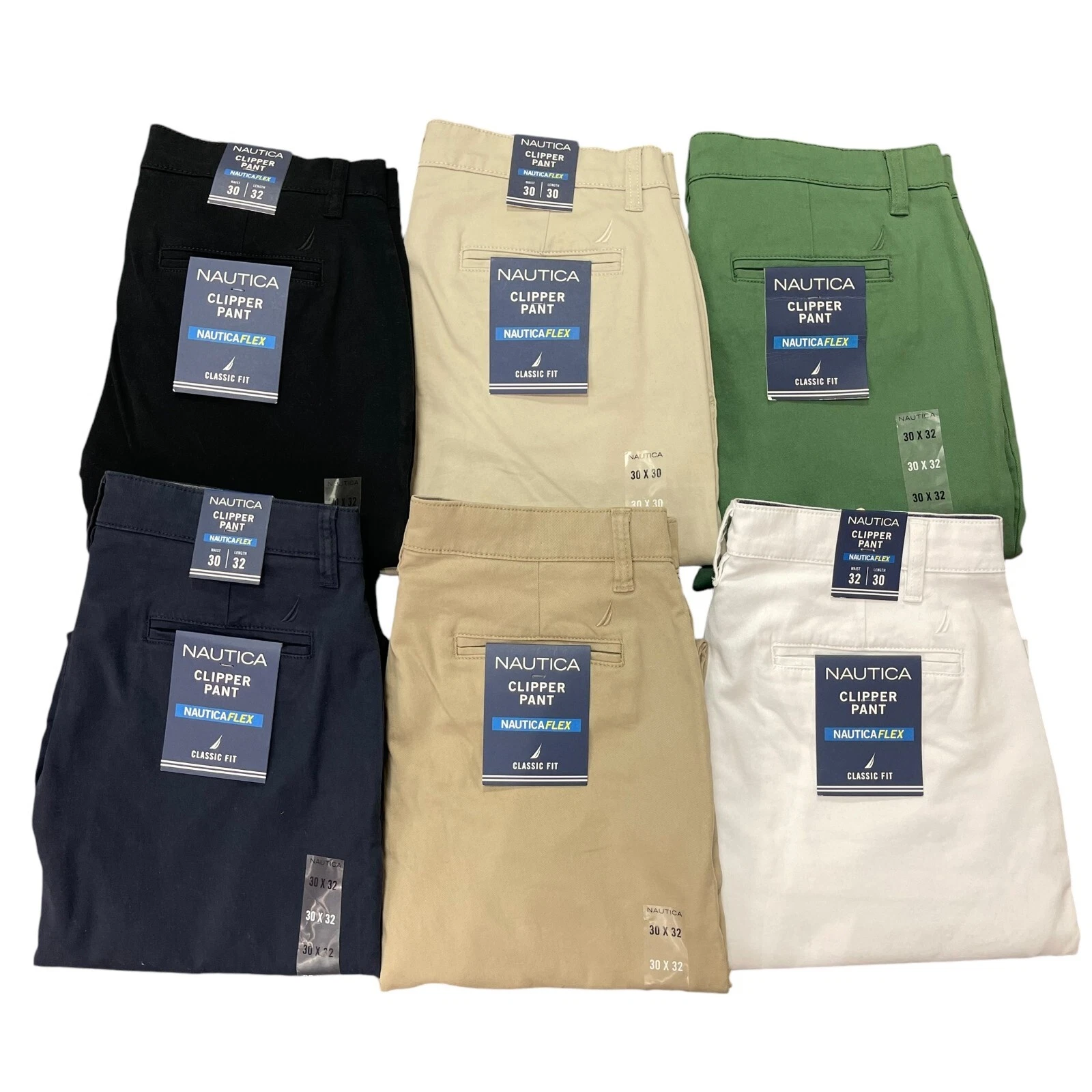 NWT Nautica Men's Classic Fit Straight Stretch Cotton Chino Clipper Deck Pants
Opens in a new window