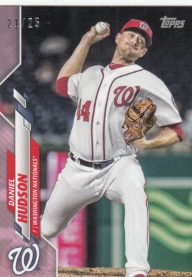 DANIEL HUDSON /25 TOPPS UPDATE MINI ON DEMAND PINK PARALLEL NATIONALS #195 2020