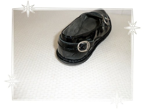 K - Superbes Chaussures Ballerines Vernies Noires Kickers Pointure 35 Neuves - Imagen 5 de 6