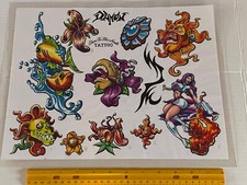 Vintage Art Tattoo Flash Sheet Slave to the Needle Damon /T586