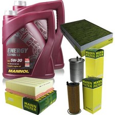 Motor-Öl 10L MANNOL 5W-30 Combi LL+MANN-FILTER Audi A4 8EC B7 3.0 TDI quattro