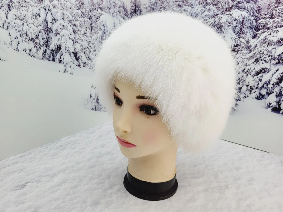 White winter shop hat womens