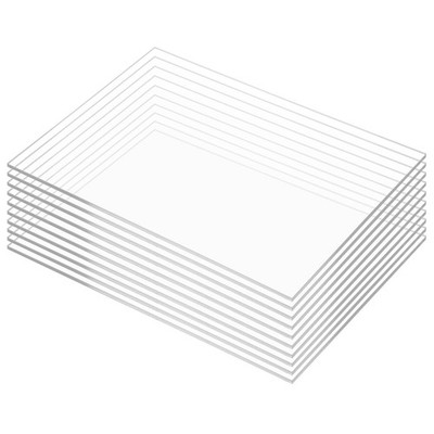 KAITELA Pack of 10 Clear Acrylic Sheet 4'' x 6'' x 6'', 1/8'' Thick, 