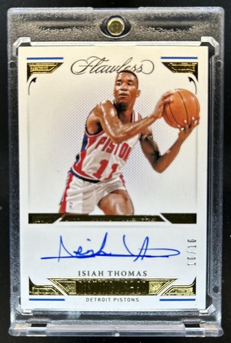 2020-21 Panini Flawless Isiah Thomas Distinguished Gold Auto #/10 Pistons