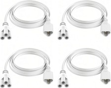 4PACK Linkable T8 LED Tube Light Fixtures Connector Cable Wire Cords 6FT SHOPLED