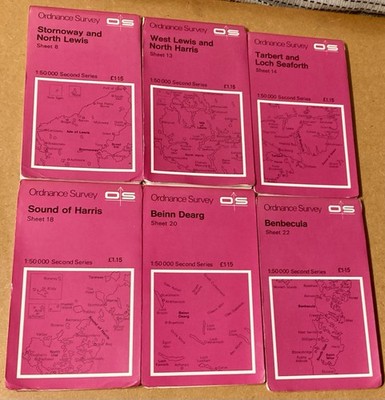 Ordnance Survey Map Pink First Series 1:50000. Pretty Good Condition.