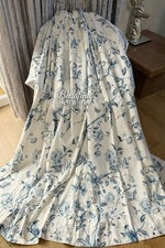 Laura Ashley SUMMER PALACE ROYAL BLUE Curtains, L 71” x W 63.5”