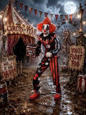 Clown Jester Jack 175 cm Animatronik mit Licht und Bewegung*NEU* Halloween