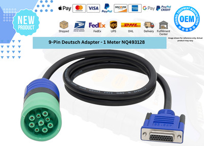 New Nexiq 9-Pin Deutsch Adapter - 1 Meter NQ493128 (OEM Part)