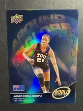 Agnes Emma-Nnopu 2025 Upper Deck World of Sports Around The Globe Blue RC ATG-AE