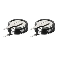 PATIKIL 2 Pcs 5.5V Super Capacitors, 0.22F V-Shaped Button Capacitor High... 