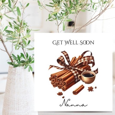 Personalisierte Karte Get Well Soon für Mama Opa, Nanna