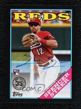 2023 Series 2 1988 Topps Baseball Black 153/199 Spencer Steer #88BA-SS Auto 0p92