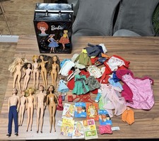 Vintage Barbie Mattel Lot Clothes Case Books Accessories