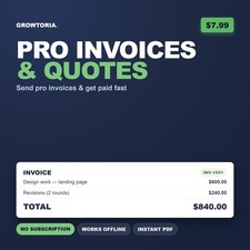 Invoice Generator Software Small Business Billing Receipt Estimate Quote PDF App