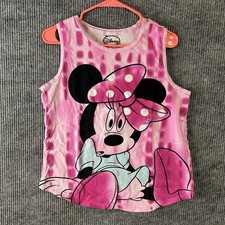 Disney Tank Top Girls Large 12/14 Minnie Mouse Pink NWOT