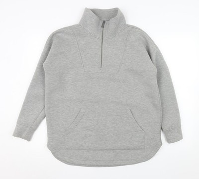 Matalan Herren grau 1/2 Reißverschluss hochgeschlossen Pullover Sweatshirt Medium