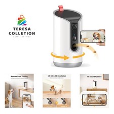 Smart Pet Camera with Night Vision & Two-Way Talk - Treat Dispenser Included