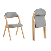 Sobuy Klappstuhl Holz Gepolstert 2Er Set Ergonomischer KüChenstuhl Fst92-Nx2