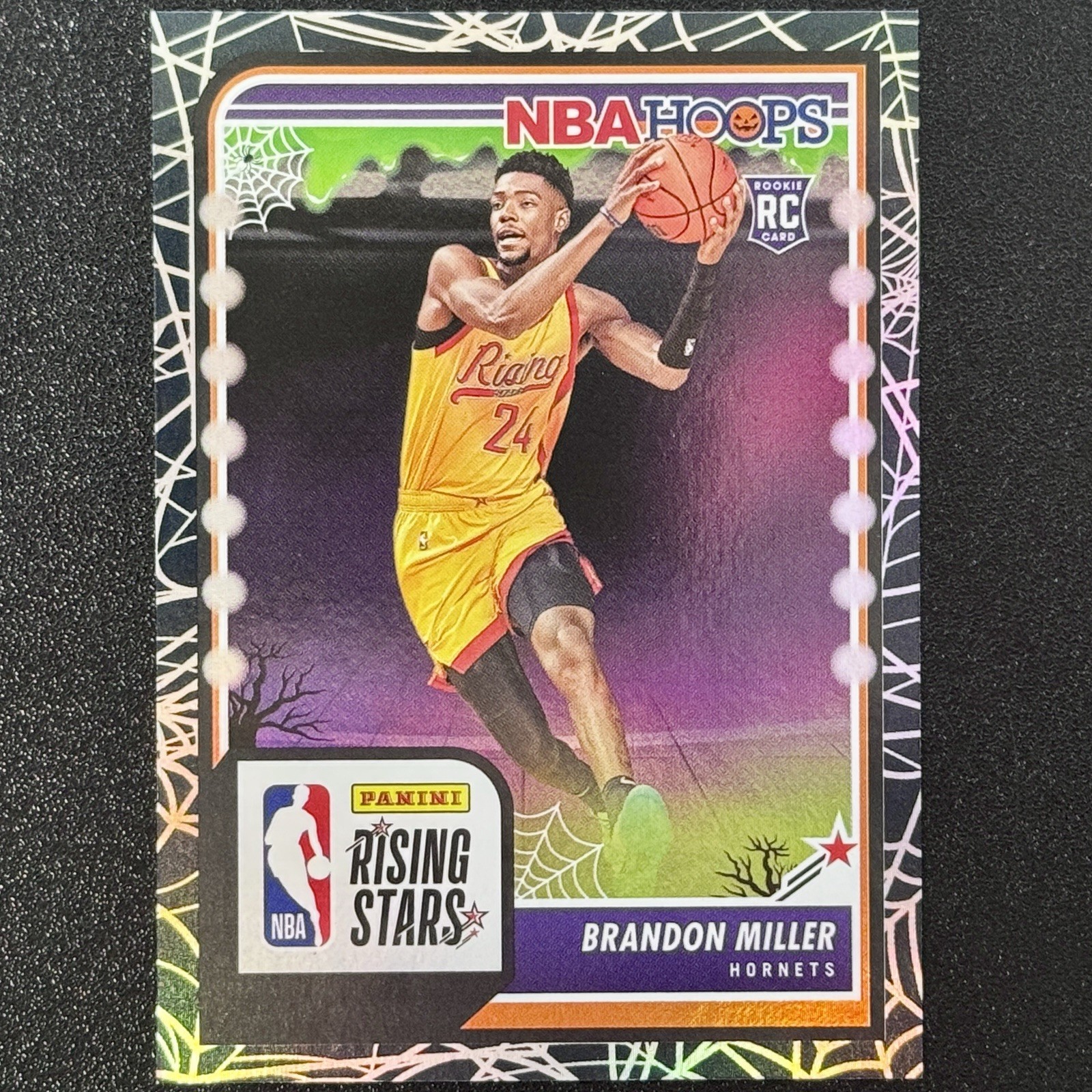 2023-24 Panini Haunted Hoops - Rising Stars Brandon Miller #298 Holo Webs (RC)SP
