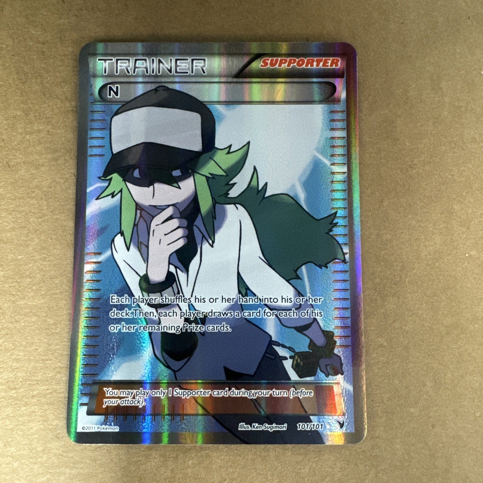 N (Supporter) (Full Art) 101/101 Noble Victories Holo NM