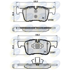 For BMW 3 Series F31 318d Genuine Comline Front Brake Disc Pads Set