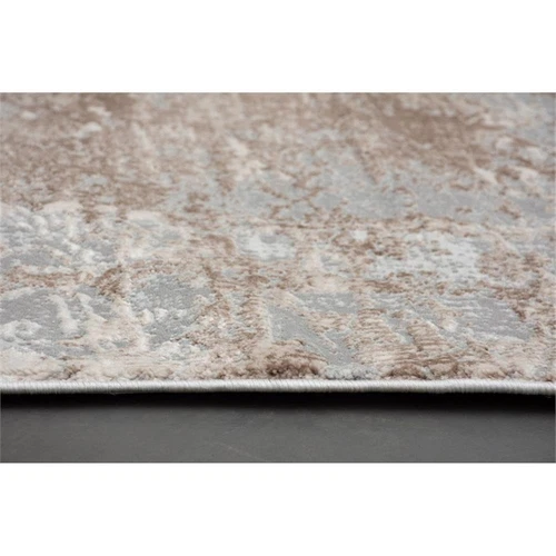 Renwil Ariella 60x84" Modern Polyester Fabric Area Rug in Brown & Gray - Picture 4 of 5