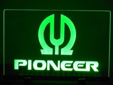 PIONEER  TUNING FORK (ELITE SERIES) ETCHED ACRYLIC LED SIGN W/BLACK ACRYLIC BASE