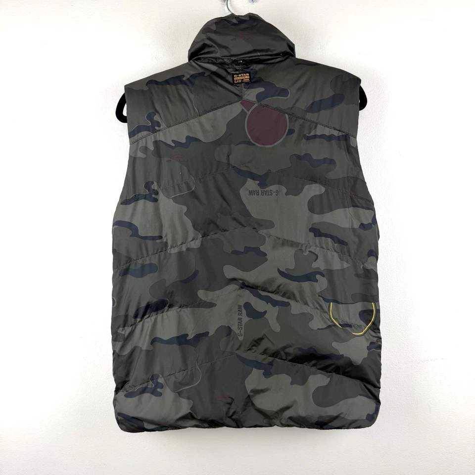 G-Star Raw Men’s XS Camo Puffer Vest Green Namic Lite Streetwear Utility Outdoor - Image 2 of 4