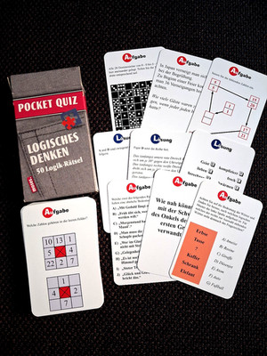 MOSES  Pocket Quiz Logisches Denken 50 Logik-Rätsel 50 Kartenspiel  NEU