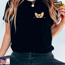 Corgi Shirt, Funny Corgi Shirt, Corgi Lover Shirt, Corgi Pocket, Corgi Mom Shirt