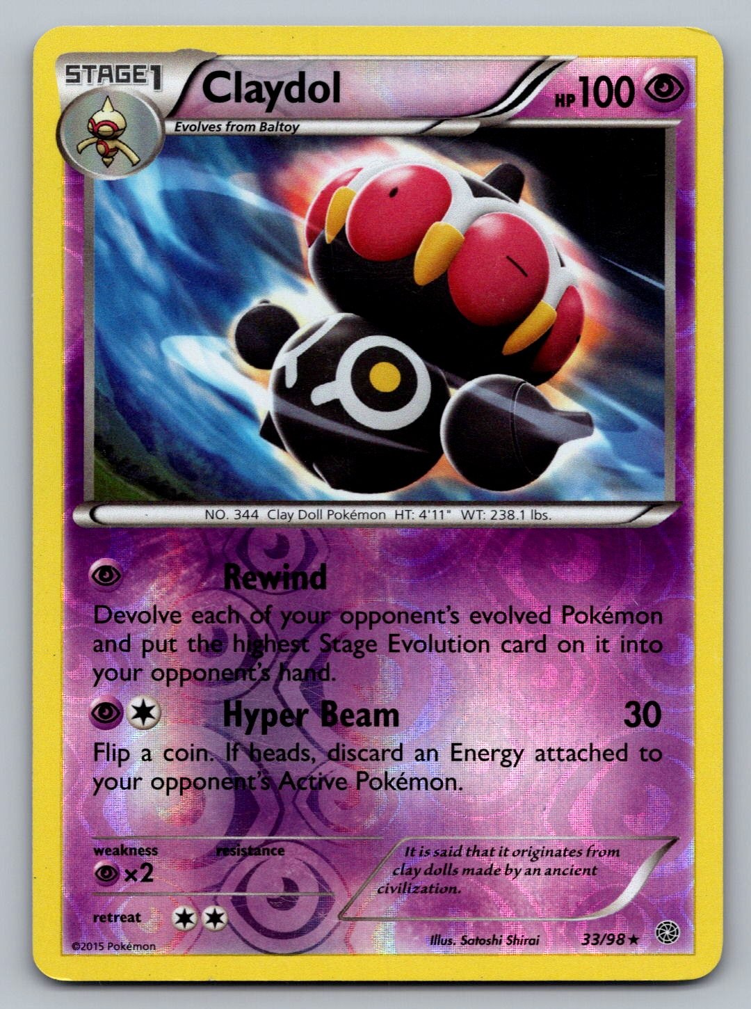 Pokemon TCG Supreme Victors Claydol 22 Reverse Holo
