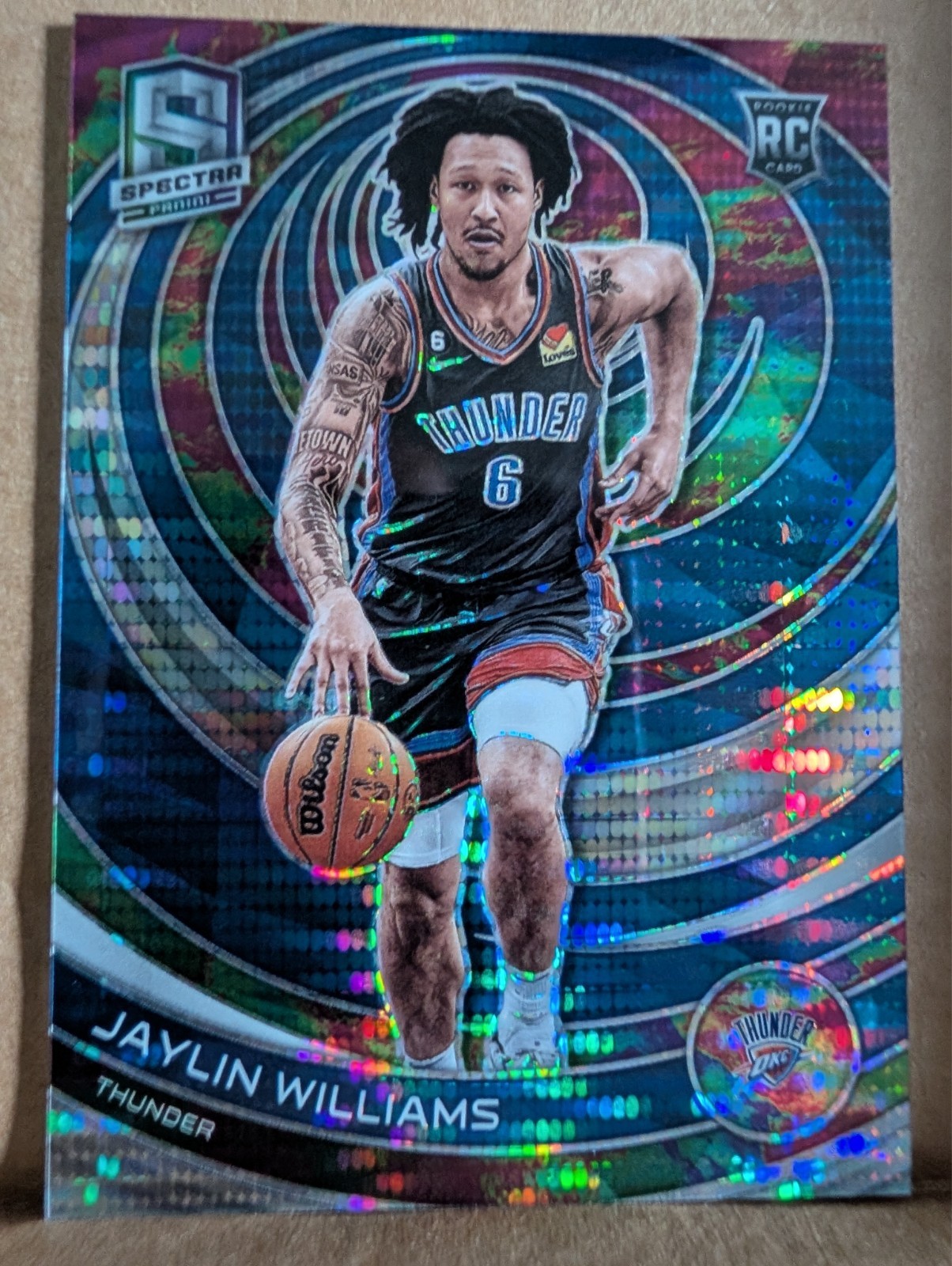 2022-23 Panini Spectra Jaylin Williams Celestial Prizm RC /149 #191 Thunder