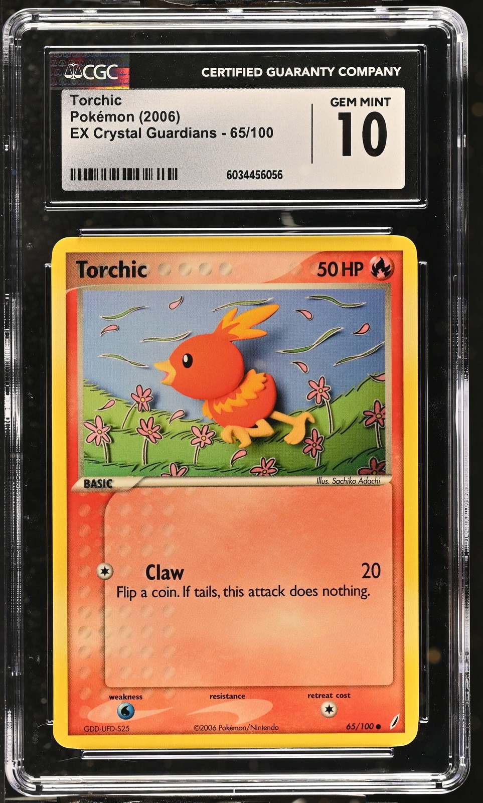 Torchic Ex Crystal Guardians 65/100 NM CGC 10