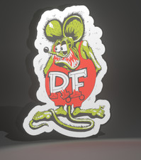 RAT FINK LED LIGHTBOX LED Man Cave Slot car Sign Custom