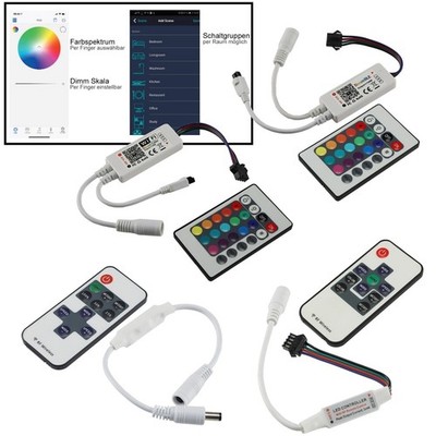 mini Controller Steuerung FUNK IR App für Led Stripes Licht-Streifen-Band-Leiste