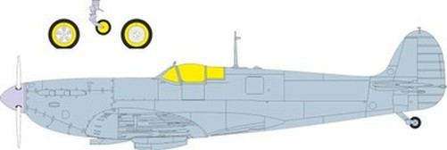 Eduard JX346 1/32 Mask Spitfire Mk.Vb for KOTARE Canopy mask Set