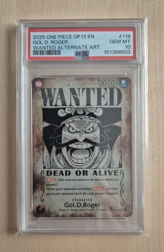 PSA 10 Roger OP09-118 SP SEC Wanted Carrying on His Will One Piece Card