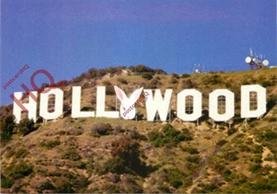 Ansichtskarte ~ Hollywood Schild, Frohe Ostern