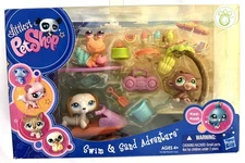 Littlest Pet Shop Swim and Sand Adventure #1491 #1492 & #1493 NEW  RARE 