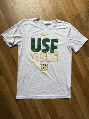 University of San Francisco Dons Nike Dri-Fit T-Shirt - White USF Sole Size Smal