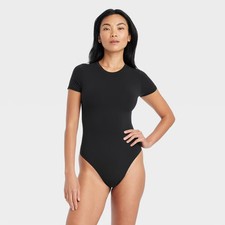 Women's Luxury Collection 4-Way Stretch Short Sleeve Bodysuit - Auden Black M: