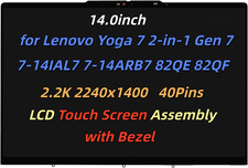 14" for Lenovo Yoga 7-14IAL7 LED LCD Touch Screen w/Bezel 2.2K 40Pins 5D10S39810