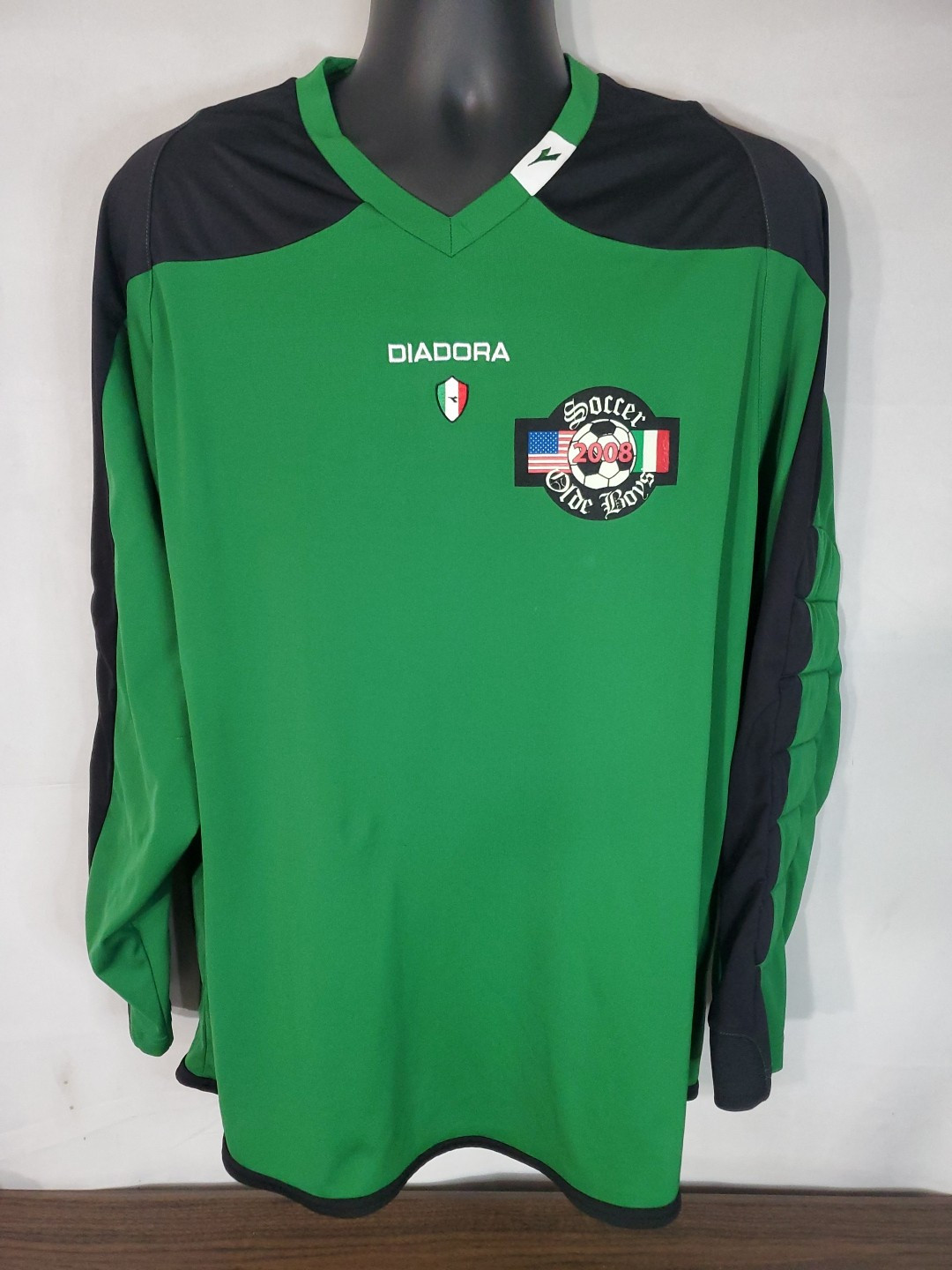 Diadora Diadry Jersey Men's Size large Long sleeve padded Soccer Olde 2008