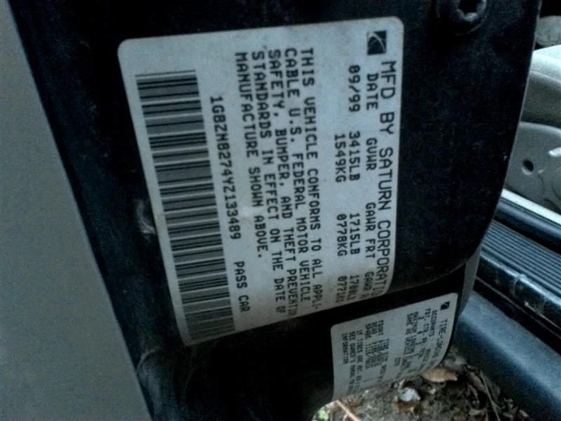 Porta traseira esquerda driver 4 portas manual compatível com 00 SATURN S SERIES 250999 - Imagem 4 de 4