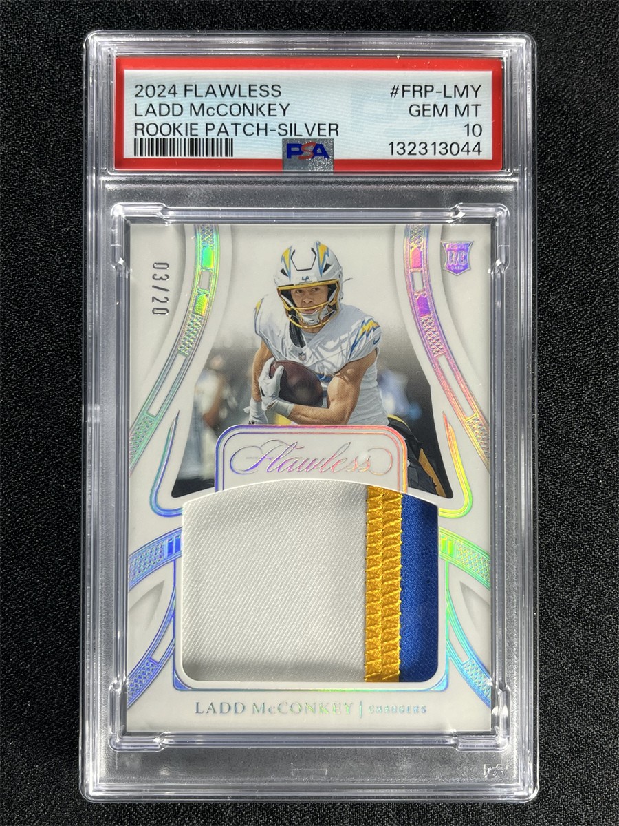 Ladd McConkey Panini Flawless Rookie Patches #FRPLMY Base