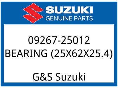 Suzuki OEM Part 09267-25012 BEARING, CNTR SHAFT, R