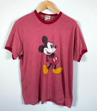 Disney World Mickey Mouse Ringer T-Shirt Adult Large XL Tag Red 50/50 Y2K VTG