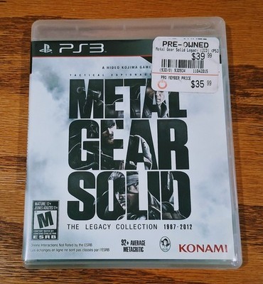 Metal Gear Solid: The Legacy Collection 1987-2012 (PlayStation 3, 2013) PS3 