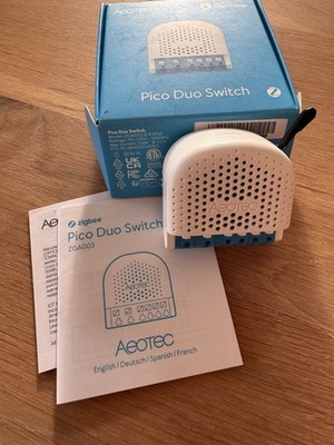 AEOTEC Pico Duo Switch | Zigbee 3.0 Unterputz-Relais mit Strommessung| Neuwertig
